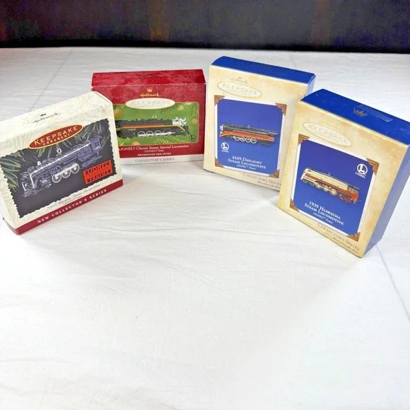 Lionel Locomotive * Vintage Lot Of 4 * Hallmark Keepsake * Metal * Wheels Move - Picture 3 of 16